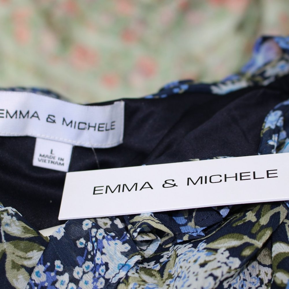 NWT Emma & Michelle Floral BoHo Dress Summer Size L - Picture 10 of 12